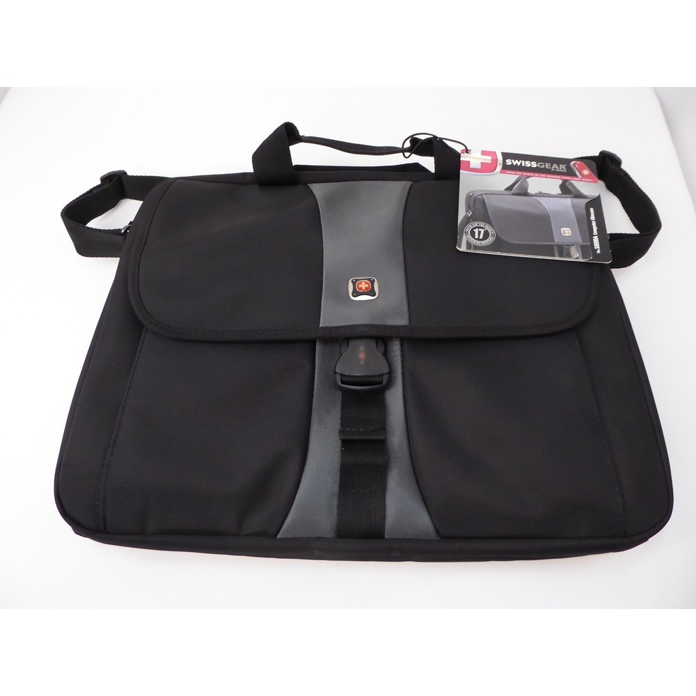 SWISS GEAR 'The Sierra' Protective Slim Case Computer Bag Black Nylon 16 inch NE